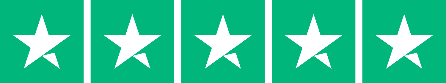 Fünf Trustpilot-Sterne