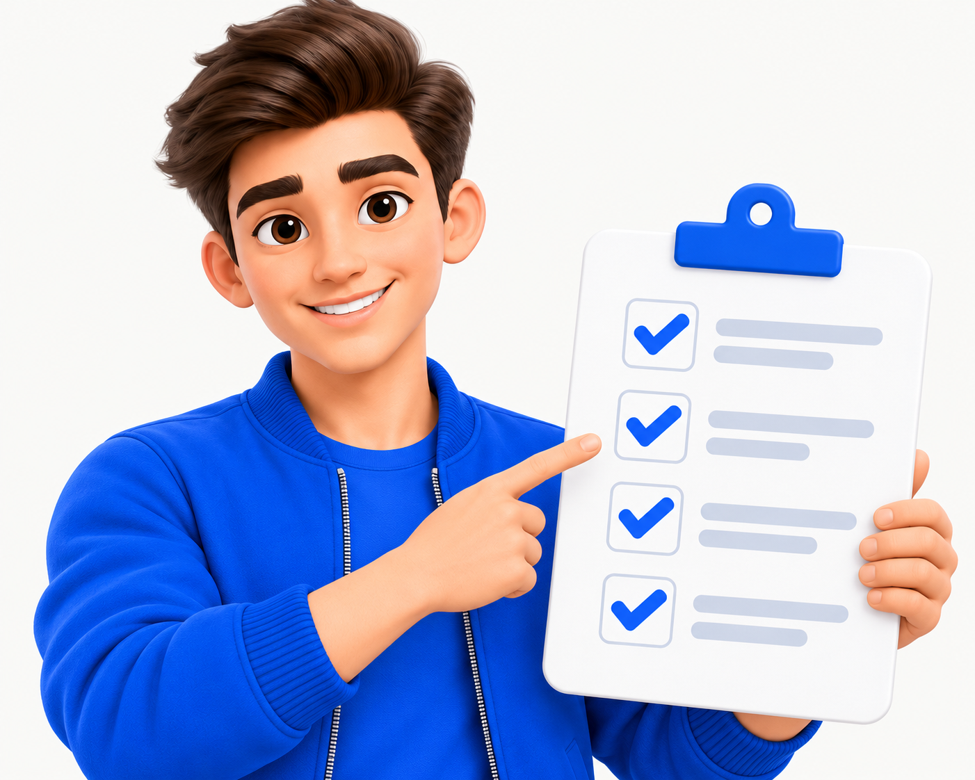 SocialNova Charakter neben einer übersichtlichen Checkliste